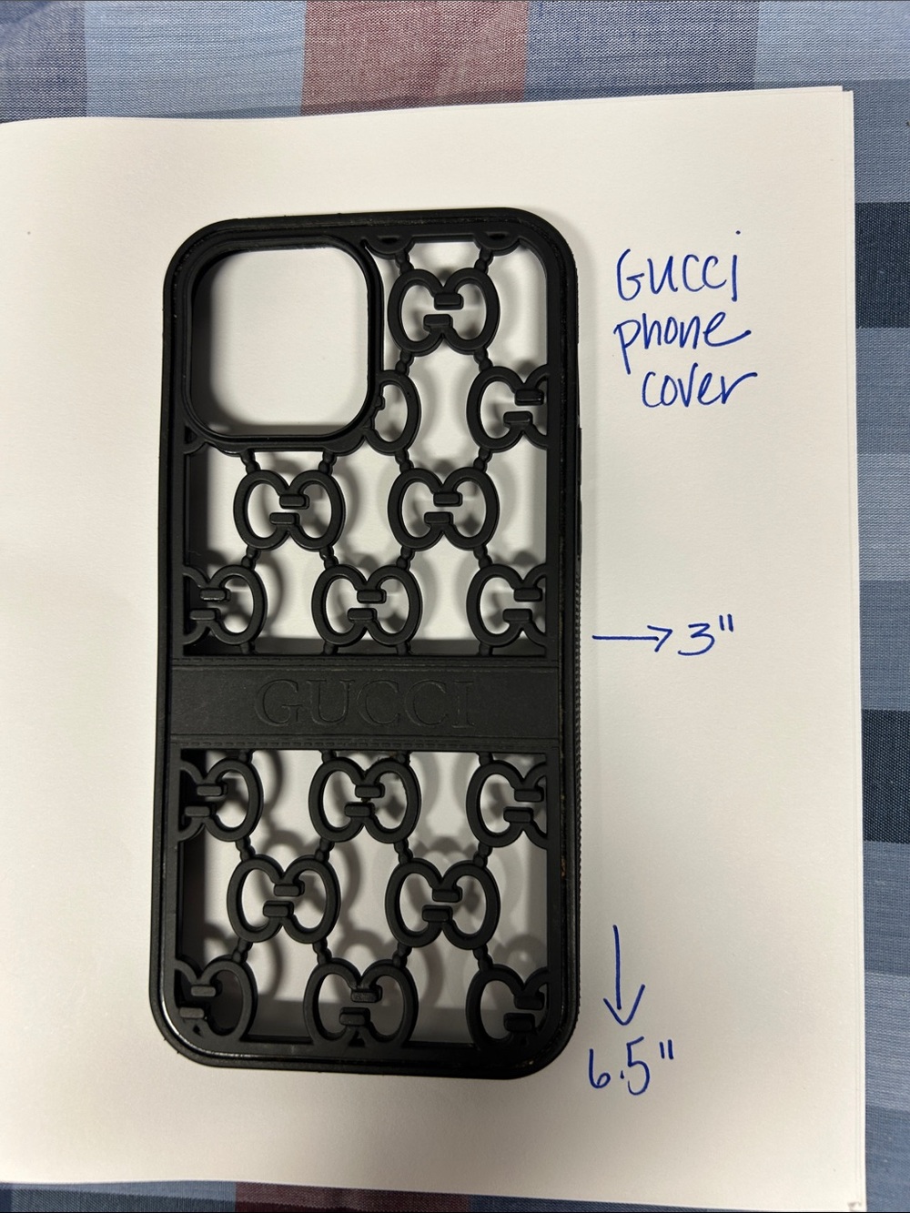 Gucci Black silicone Phone Case